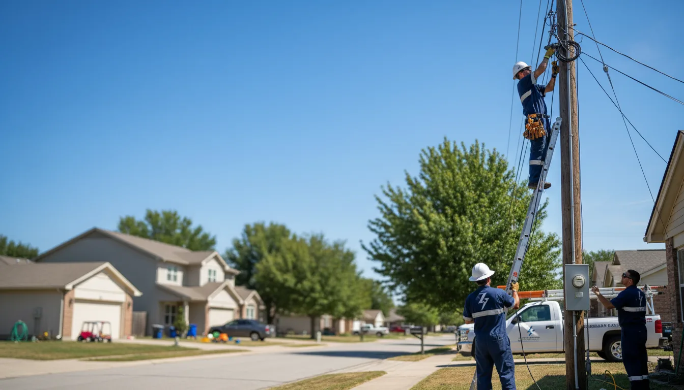 Residential electrician providing installation services in Dewar, OK